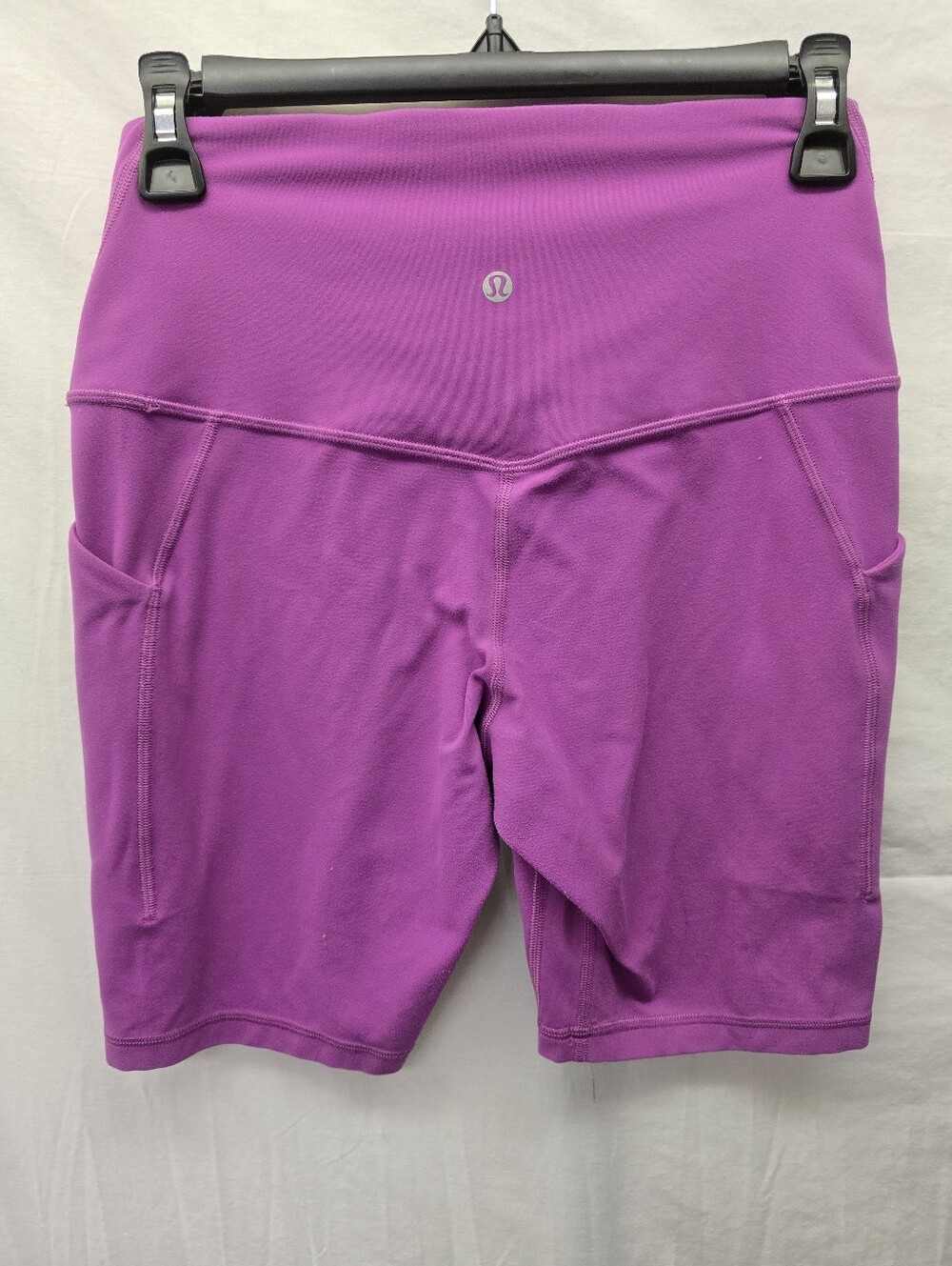 Lululemon Align Women’s High-Waist Purple Bike Shorts with Side Pockets Sz 8 - Picture 4 of 7